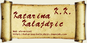 Katarina Kalajdžić vizit kartica